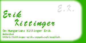 erik kittinger business card